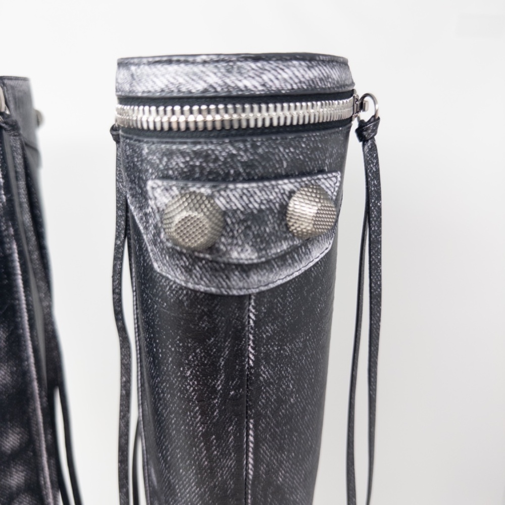 Balenciaga Cagole Denim Black 90mm Size EU 38C US 8 - Picture 5 of 13